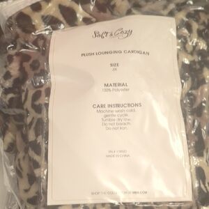 Leopard Print Plush Lounging Cardigan